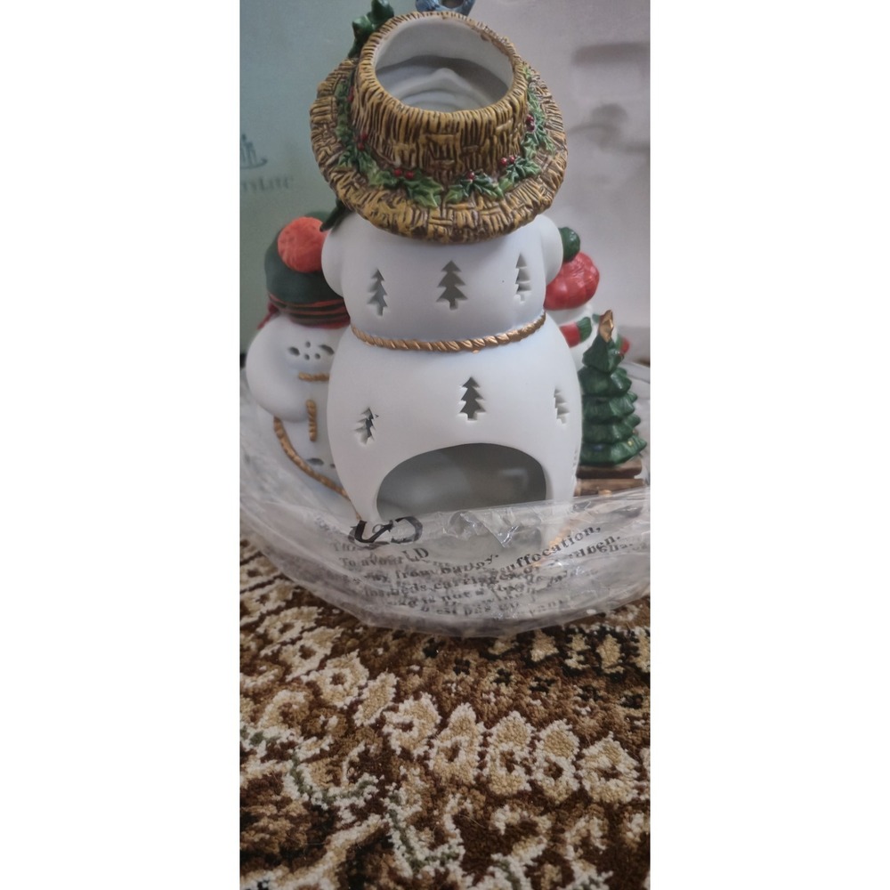 PartyLite Snowman Family Tealight Holder w/ Box Ceramic‎ Christmas Decor - Picture 4 of 8